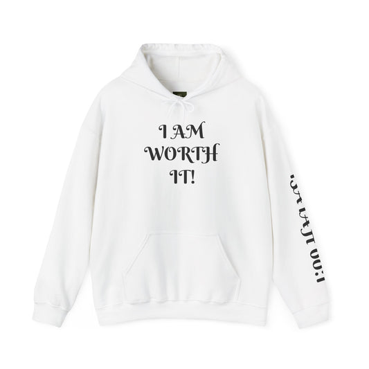 Empowering Hooded Sweatshirt for Self-Love, Unisex Casual Wear, Comfortable Gift for Friends, Motivational Clothing, Cozy Streetwear